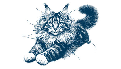 Maine Coon Cat vector