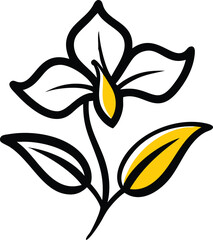 Sweet Pea, Clematis, Foxglove, Dahlia, Hollyhock, Calendula, Larkspur, Baby’s Breath (Gypsophila), Delphinium, Forget-Me-Not, flower logo icon