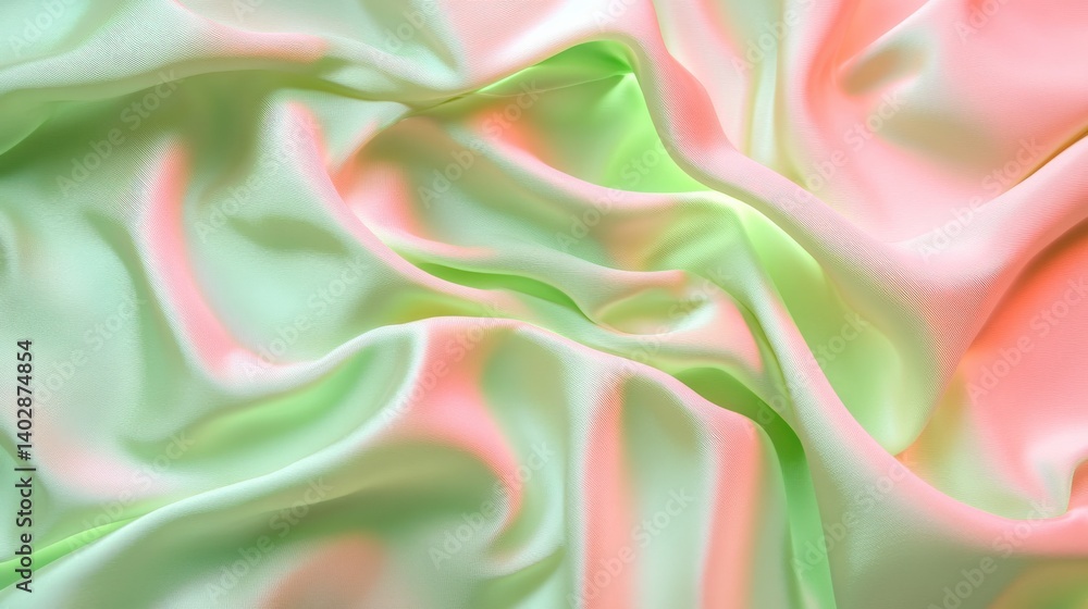 Aufkleber smooth pastel fabric draping elegantly, showcasing soft textures and subtle color transitions