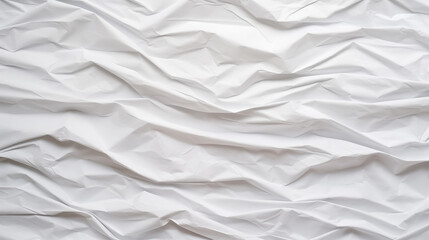 Fototapeta premium Close up shot of a wrinkled white fabric creating an abstract pattern