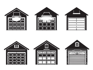 Modern Garage Door Opener Line Drawings