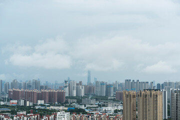 china wuhan city skyline