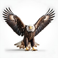 Majestic Bald Eagle with Wings Spread