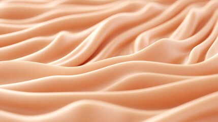 Fototapeta premium Abstract peach waves create a fluid and calming background texture