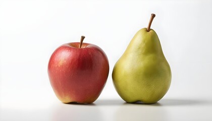 Red Apple and Green Pear