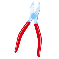 Pliers or wrench in flat minimalist style