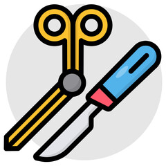 Premium download icon of surgical tools