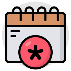 A unique design icon of medical schedule 