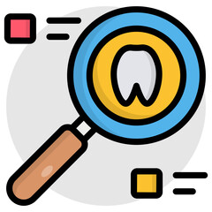 Premium download icon of search tooth