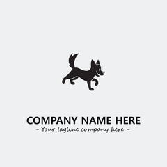 Dog illustration black and white for logo company vector image
