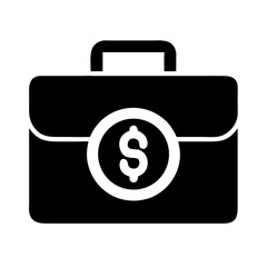 Briefcase with Dollar Symbol Icon Representing Business and Financial Success