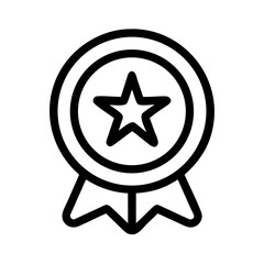 Circular Star Badge Icon Representing Achievement Level and Recognition