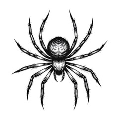 Obraz premium Detailed Ink Drawing of a Spider