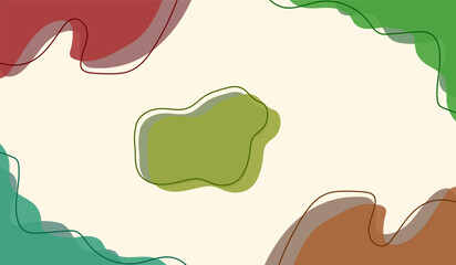 Abstract Organic Shapes Background Earth Tone Minimal Design
