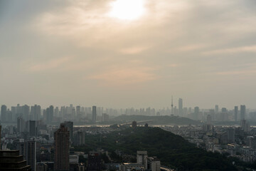 Fototapeta premium china wuhan skyline