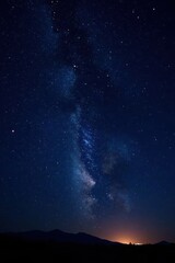 Fototapeta premium Starry night sky with twinkling stars against a dark background, heavenly, astronomy, universe