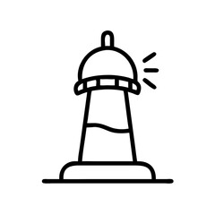 Lighthouse icon with hat