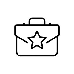 Briefcase icon with star
