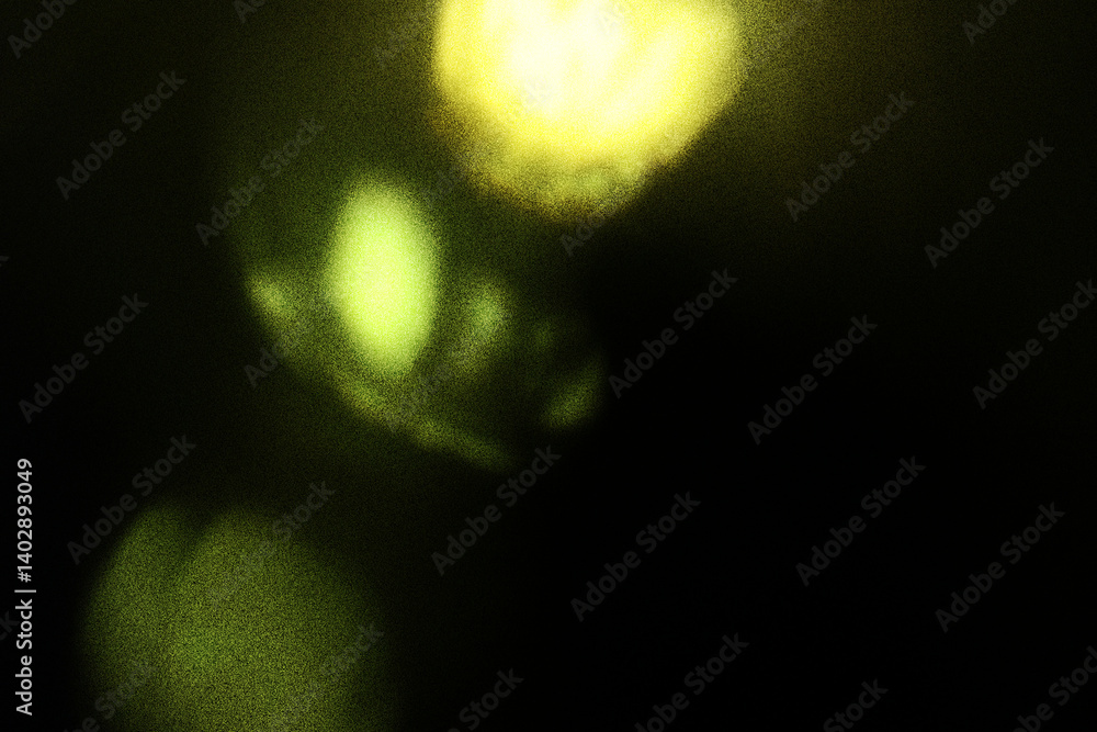 Poster abstract color gradient grainy background on dark color abstract glowing shape poster header cover b