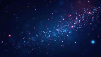Fototapeta premium Twinkling starry night sky with confetti stars falling gently, confetti, celestial, winter