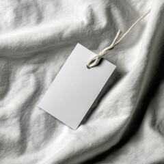 Blank price tag on fabric (2)