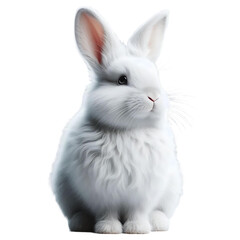 Fototapeta premium Adorable White Bunny: A Portrait of Innocence