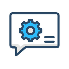 Fototapeta premium Settings Panel with Chat Bubble Icon Representing Communication Preferences and System Configuration
