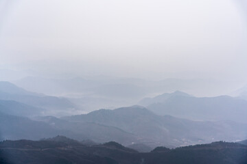 Obraz premium mountains in the fog