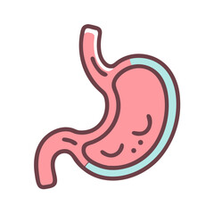 Obraz premium Stomach Organ Icon Representing Digestive System and Gastrointestinal Health
