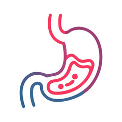 Obraz premium Stomach Organ Icon Representing Digestive System and Gastrointestinal Health