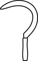  agriculture farm sickle symbol  and line sign farmer