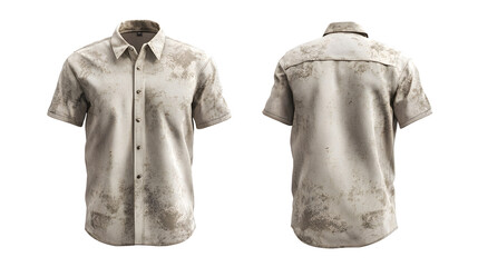 Professional Collared Shirt Mockup Template: Front and Back View for Designers and Clothing Brands