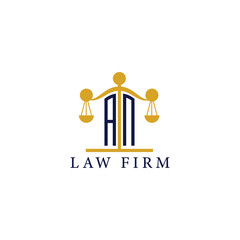  Modern Law Firm Logo with Scales of Justice
