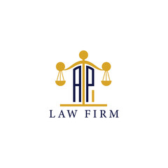  Modern Law Firm Logo with Scales of Justice