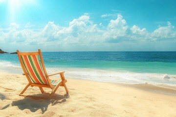 Lounge chair on the beach