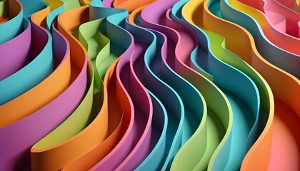 Obraz premium Abstract Colorful Wave Pattern