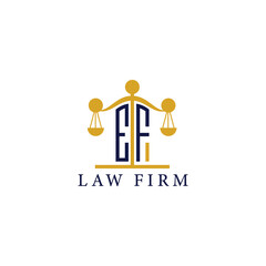  Modern Law Firm Logo with Scales of Justice
