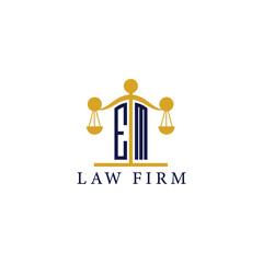  Modern Law Firm Logo with Scales of Justice