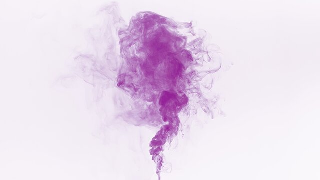 Violet Smoke Swirl Against Light Background
