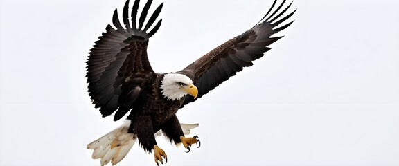 Fototapeta premium Majestic Bald Eagle in Flight
