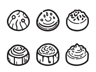 Candy set line art