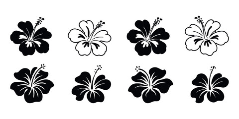 Abstract floral decoration flowers vector Design line art illustration silhouettes Floral vintage sketch   