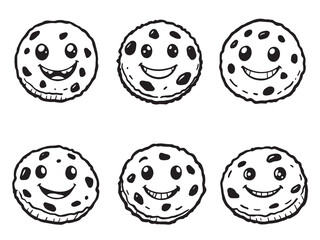 Cookie set line art