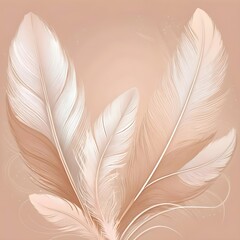 Elegant Pastel Feathers Background