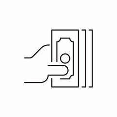 Money withdrawal access door icon vector sign