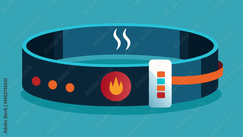 Poster smart belt with cooling system a trendy belt featuring an adjustable buckle that serves as a tempera