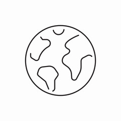 Earth globe world planet icon vector sign