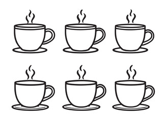Hot Chocolate set line art