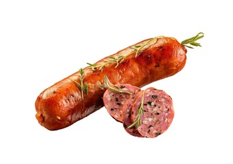 Fried Sausage isolated on white background