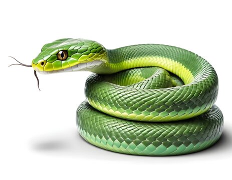 Green Tree Viper Coiled